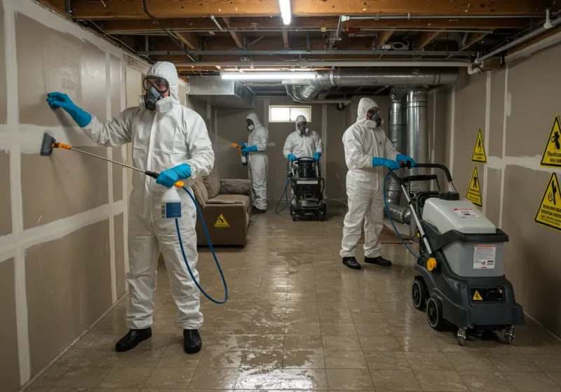 Basement Moisture Removal and Structural Drying process in Deschutes River Woods, OR